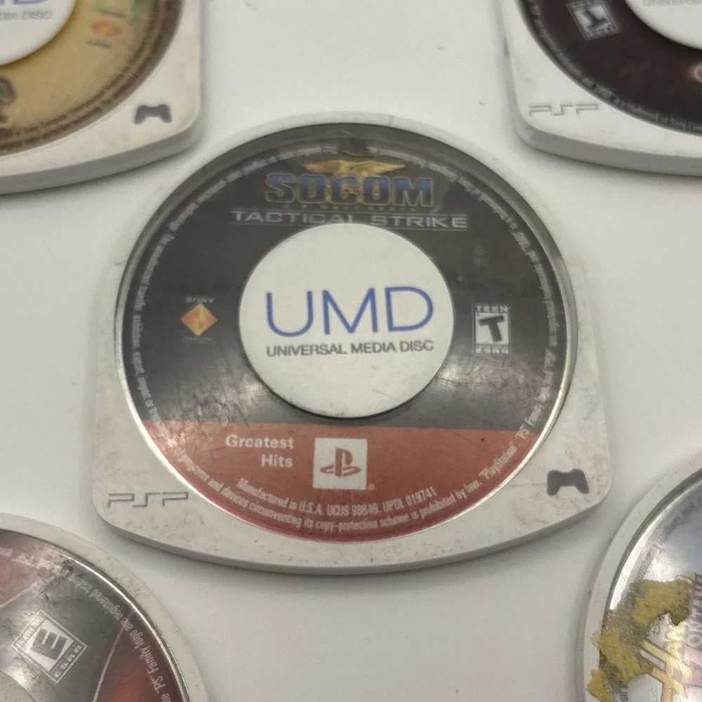 Sony PSP Game Lot 5 Games Daxter SOCOM MX vs ATV D&D Hannah Montana UMD Discs